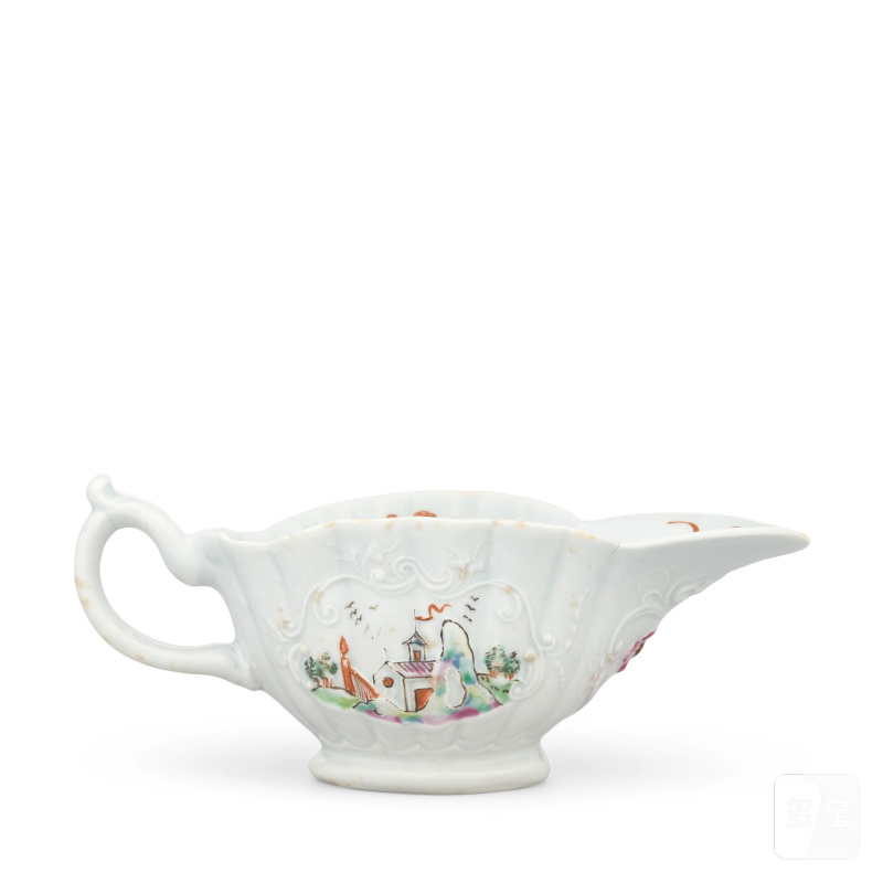 A Worcester creamboat or small sauceboat, circa 1753-54 - 图6